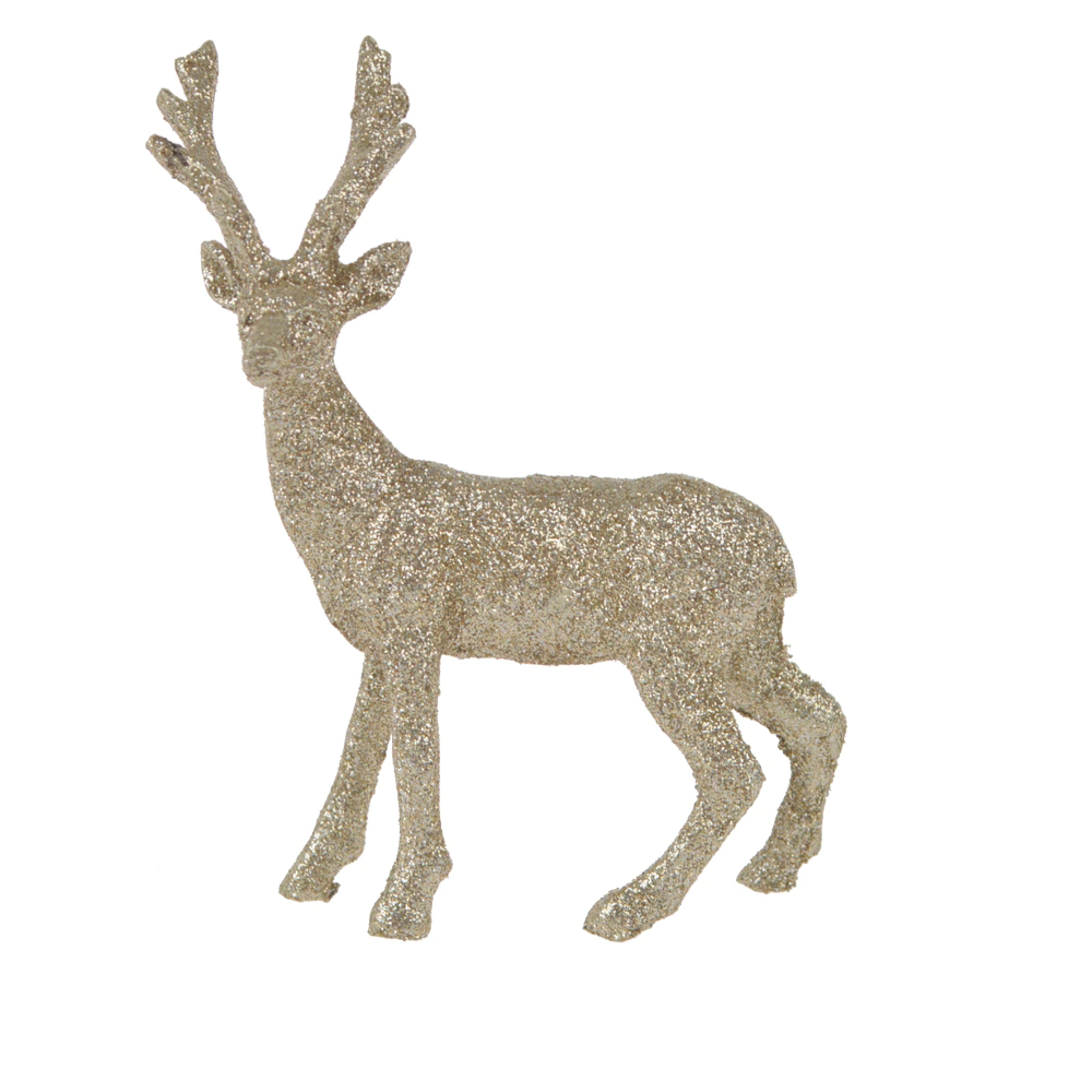 Factory supplies silver deer resin decoration champagne station deer embellishment Christmas tabletop ornament