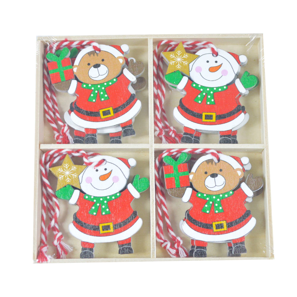 wholesales snowman bear shape wood hanging small tags home decor packing decor supplier