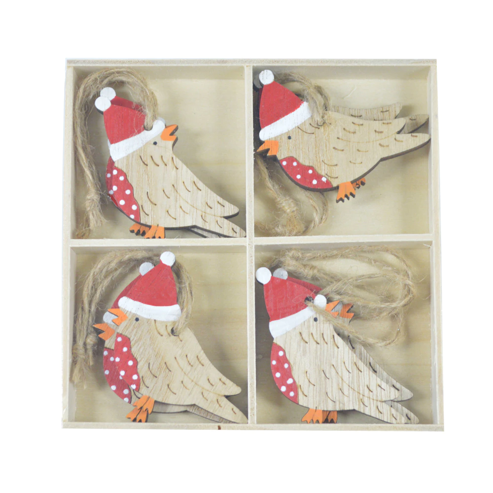 Wooden birds with hat hanger Christmas Present Wrap  Christmas Gift Wrapping Christmas Presents Christmas Packages supplier