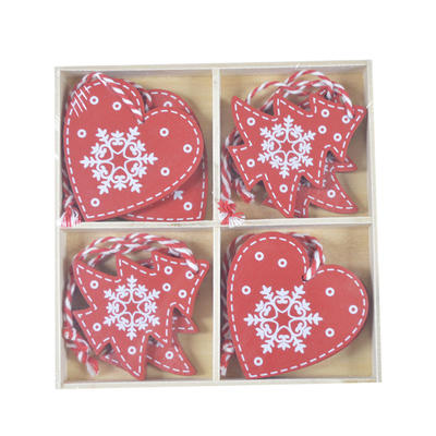 Factory Pack of 8 Heart tree Christmas Decorations Great for Christmas Decorations Xmas Pendant for home Decoration