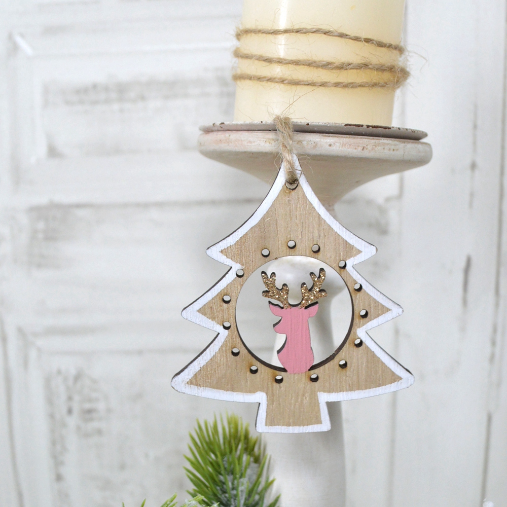 Wholesale supplies Christmas Tree Pendant Hanging Christmas Wooden Hanging pendant Holiday ornaments