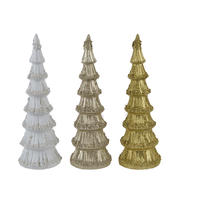 factory indoor decoration glitter resin christmas tree shape table crafts gift