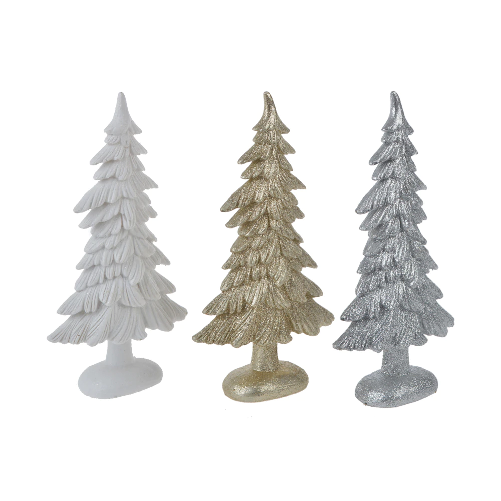 factory resin glitter christmas tree standing holiday figurines home crafts decor