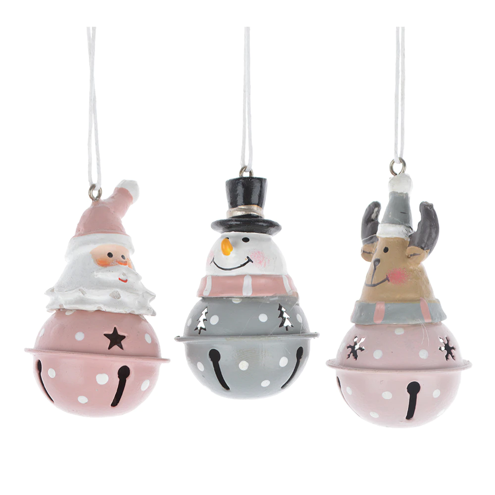 Factory crafts snowman Christmas bells small hanging metal bells Gifts decoration Xmas tree hanging