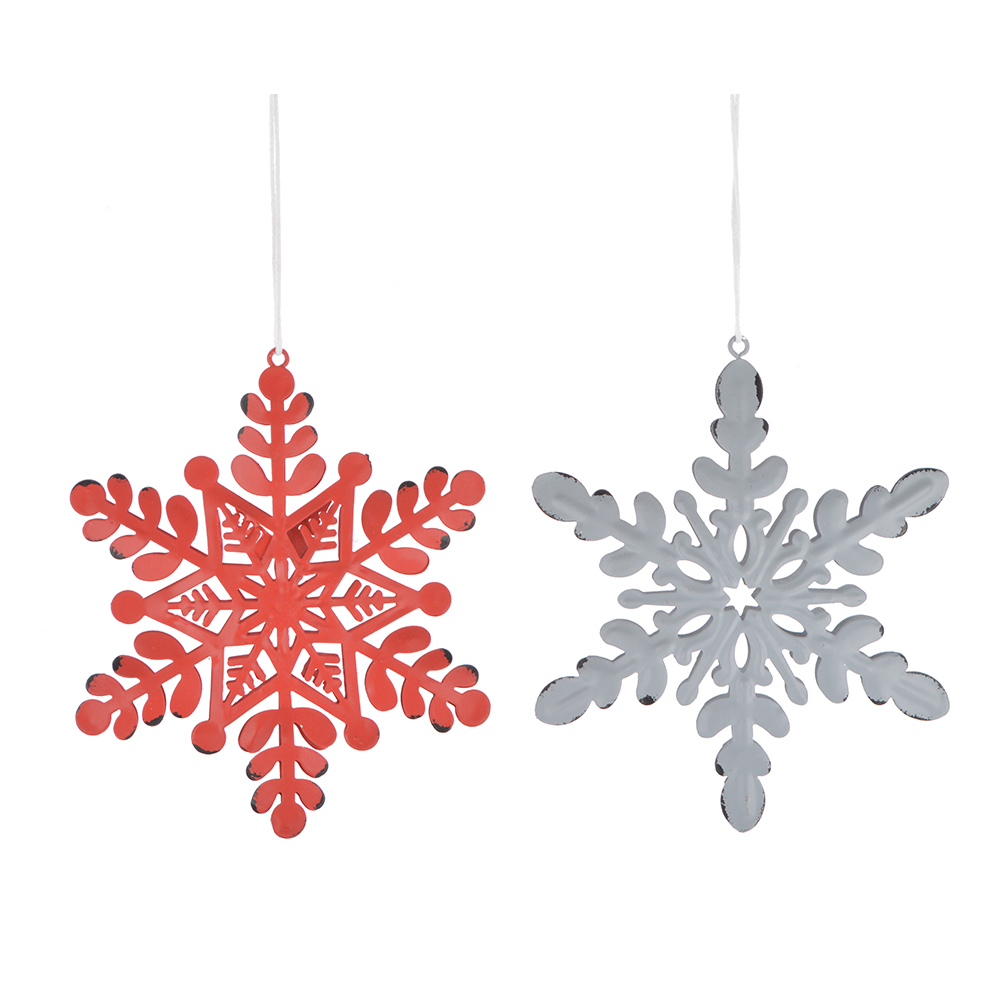 Holiday supply 12cm snowflake metal decoration Christmas winter ornament Door Hanging Front Door Decor,snow flake