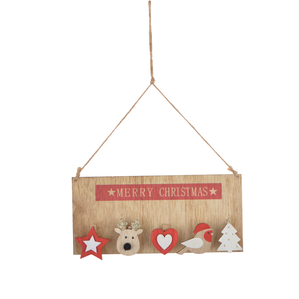 door welcome merry christmas sign wooden  hanger