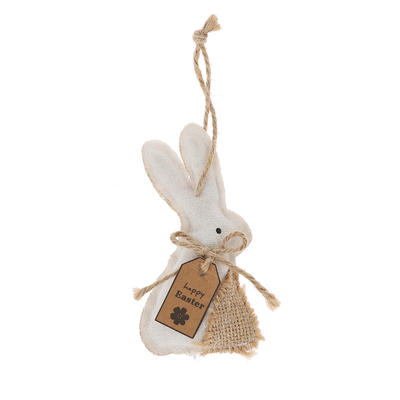 white brown linen rabbit hanging burlap bunny home wares decoration