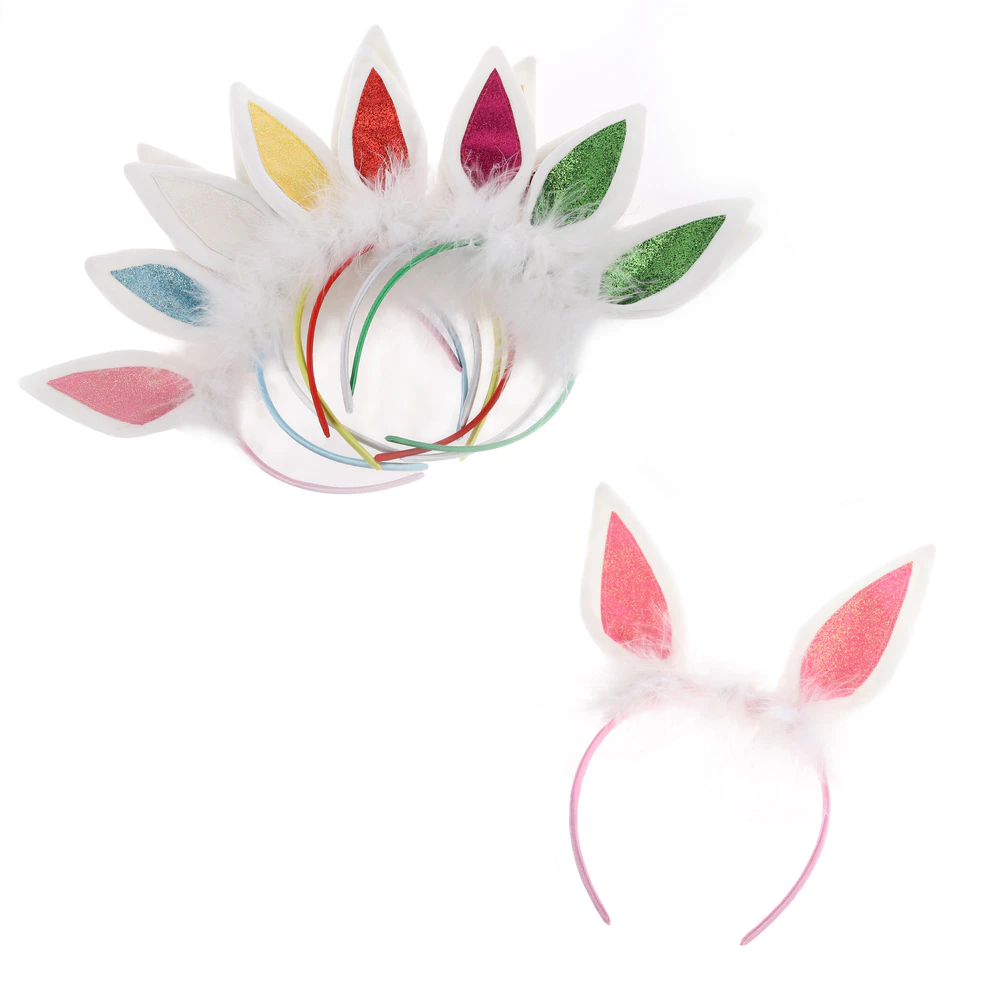 Wholesale Sequined rabbit ear Hair Accessories Children's Easter party hairpin Girls' headbands