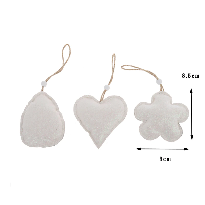Fake Leather Heart Shape Easter Hanging Pendant Party Ornament Easter Crafts Decoration Easter Flower Pendant