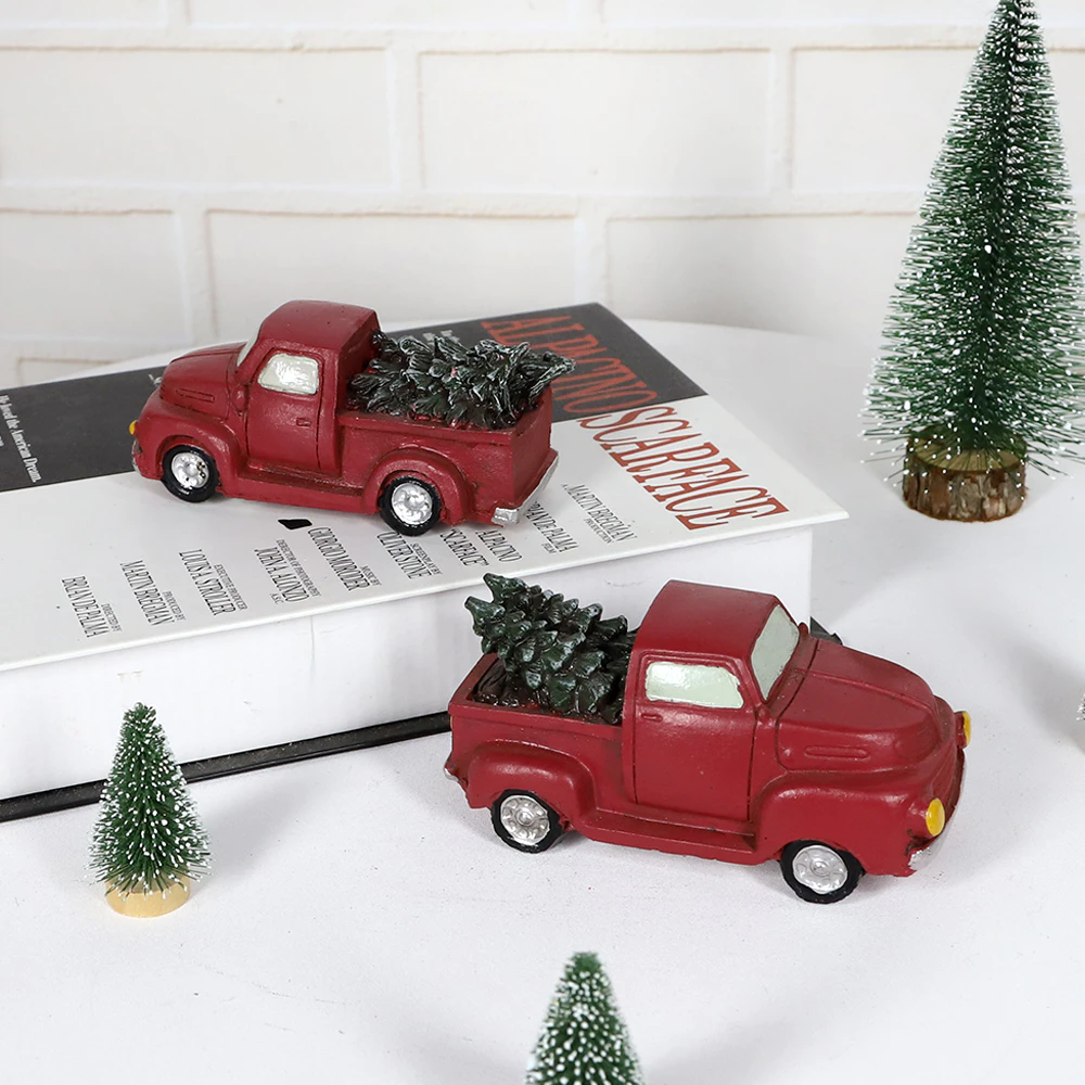 Polyresin truck decoration for Christmas 2021