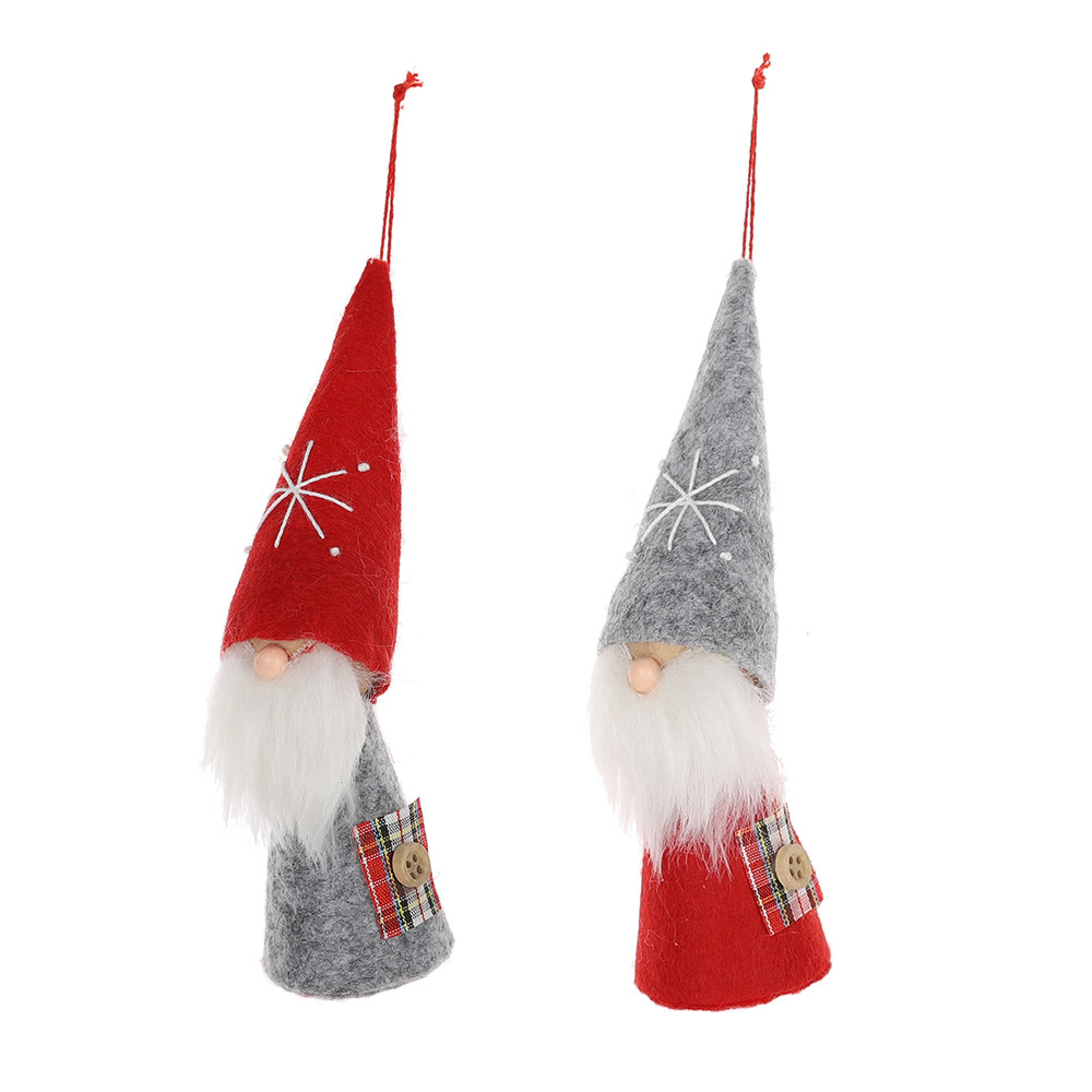 Wholesale Christmas red and gray Santa Claus pendant Christmas tree hanging