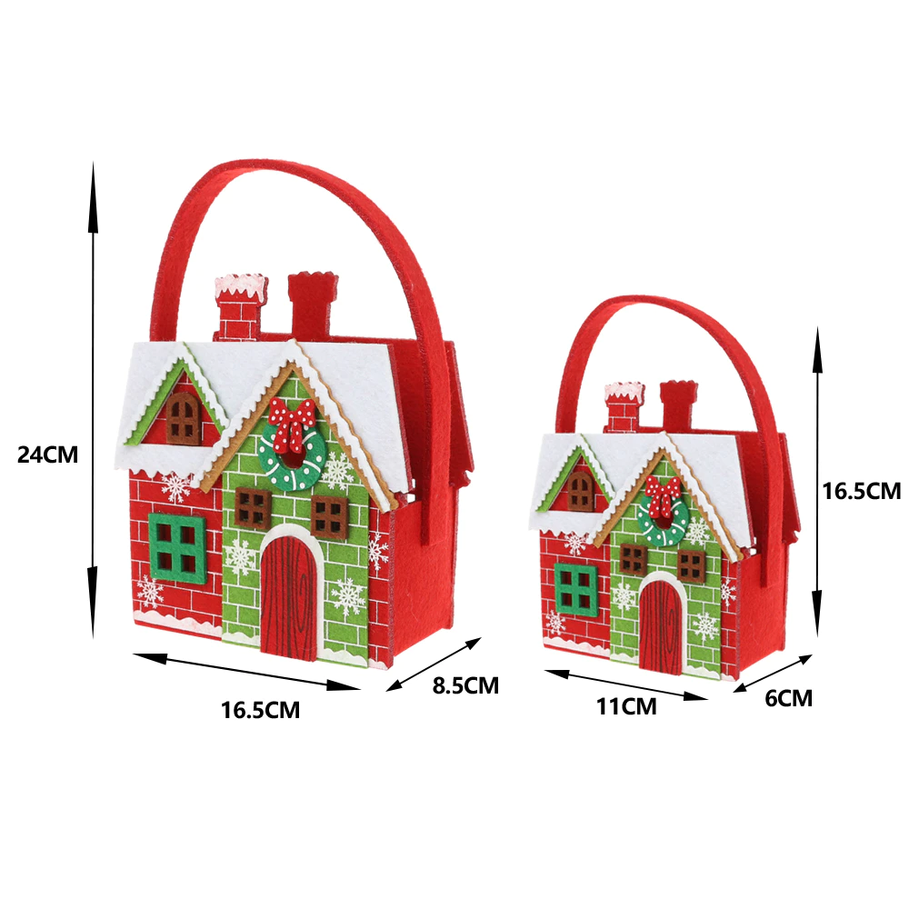 House shape Personalized Bags Christmas Large basket for Kids