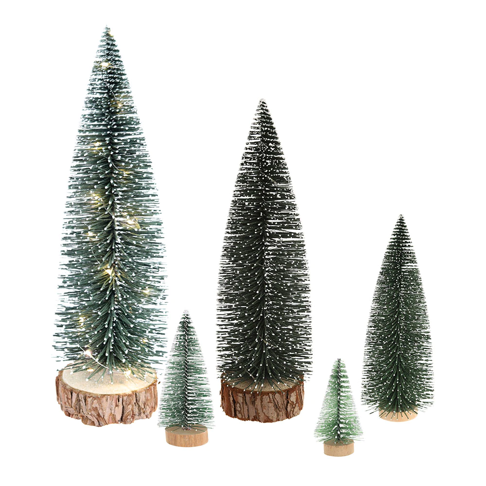 Hote Sale Green Mini Bottle Brush Tree Xmas Artificial Christmas Tree Decorations