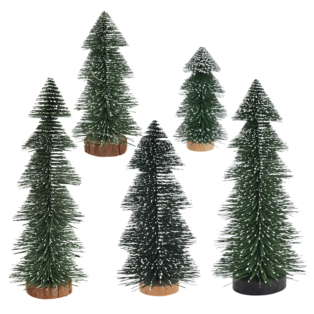 Chinese Manufacturer Mini Brissel Mini Artificial Christmas Bottle Brush Trees For Christmas Party Home Decors