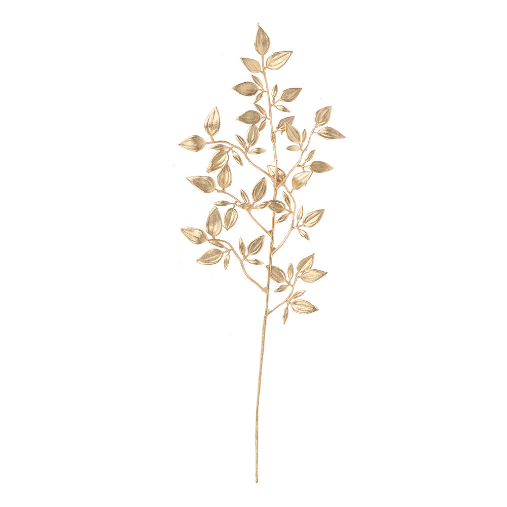 Christmas Gold Artificial Leaf Decoration Fake Leaves Plastic Tree Branches