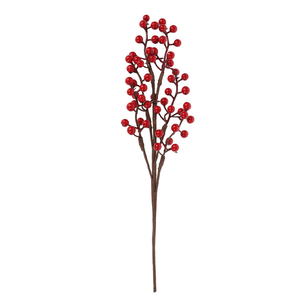Artificial Red Berry Stems Christmas Berries for Festival Holiday and Home Decor Christmas Tree Picks for Christmas Tree Ornaments