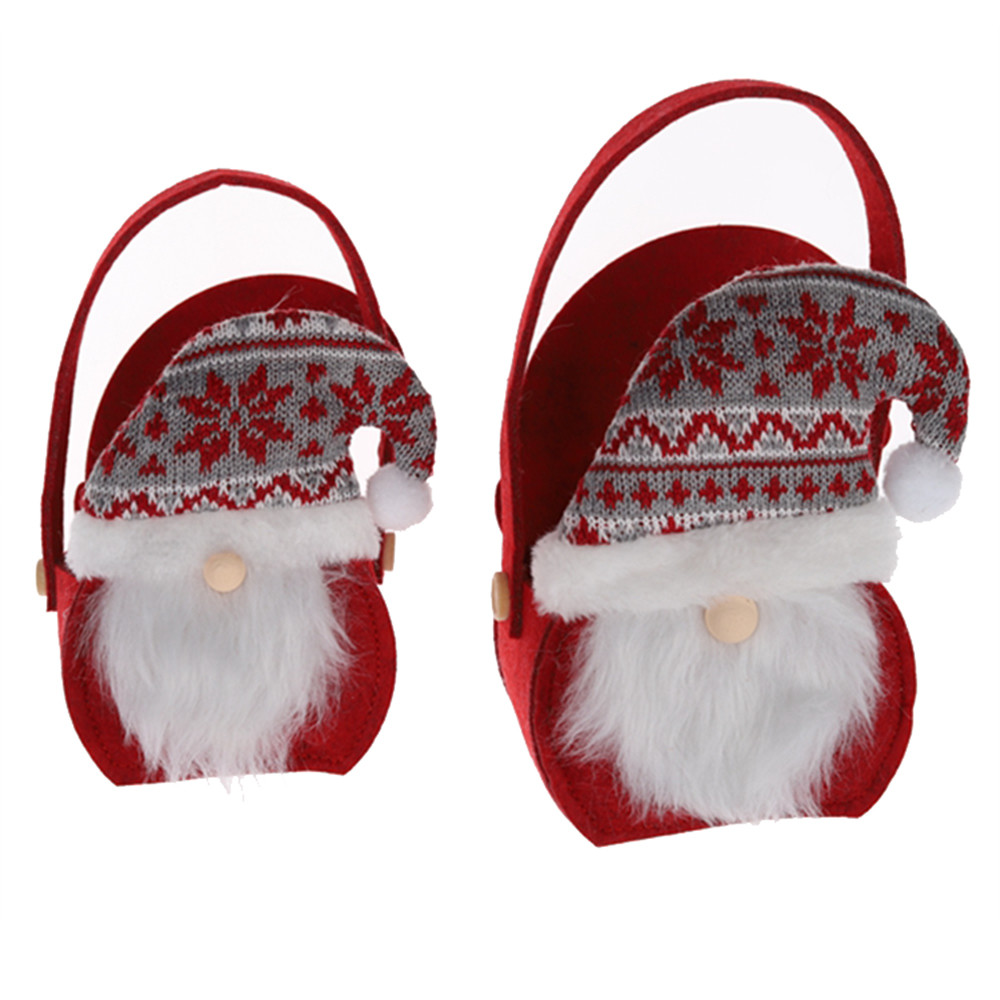 Felt Christmas Candy Bags Santa Gnome Bags Xmas Bags Portable Basket Christmas Holiday New Year Favor Suppliers For Home Decor