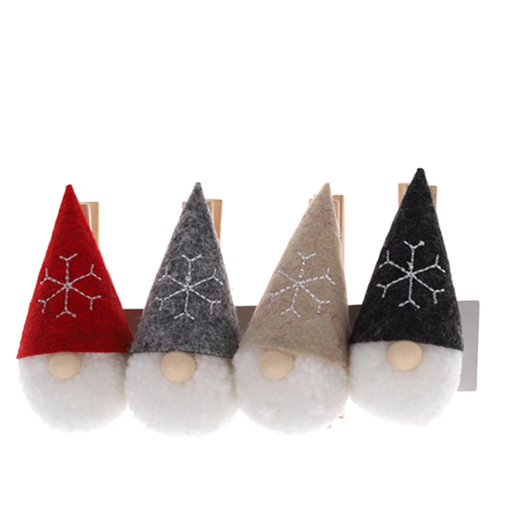 Christmas Wood Clips Gnomes Place Card Holder Photo Clips Elk Clothespins DIY Photo Pegs for Home School Art Craft