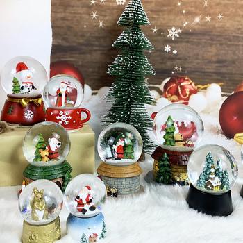 Lovely Christmas snowman Snow Globe Ornament Crystal Water Ball Glass Snowball children's prize decoration
