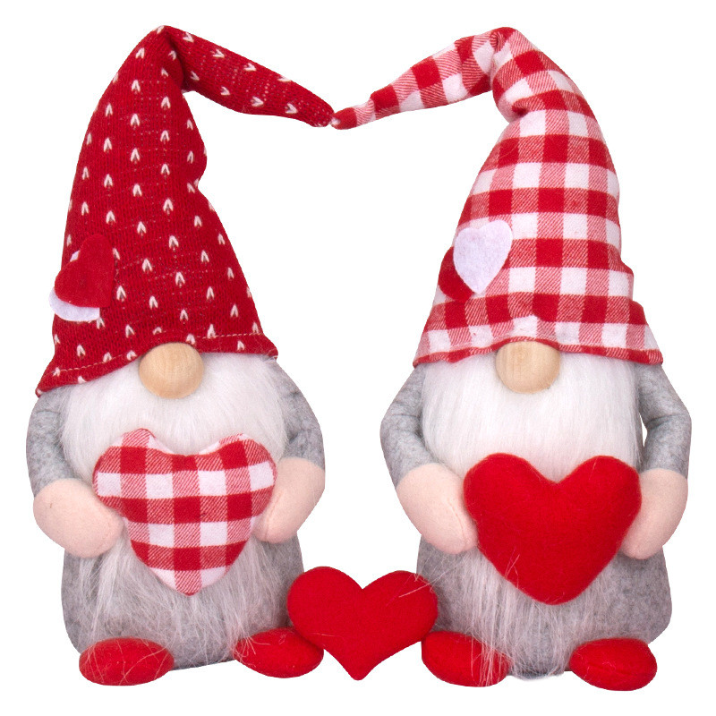 Valentine's Day Gnome Mr and Mrs Scandinavian Tomte Doll Supplier Valentine Decor for Table