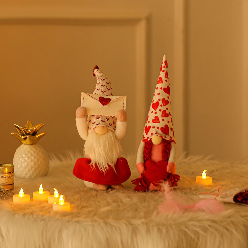 Valentines Gnomes Plush Decor for Valentines Day Decoration Home Ornaments Table Decor