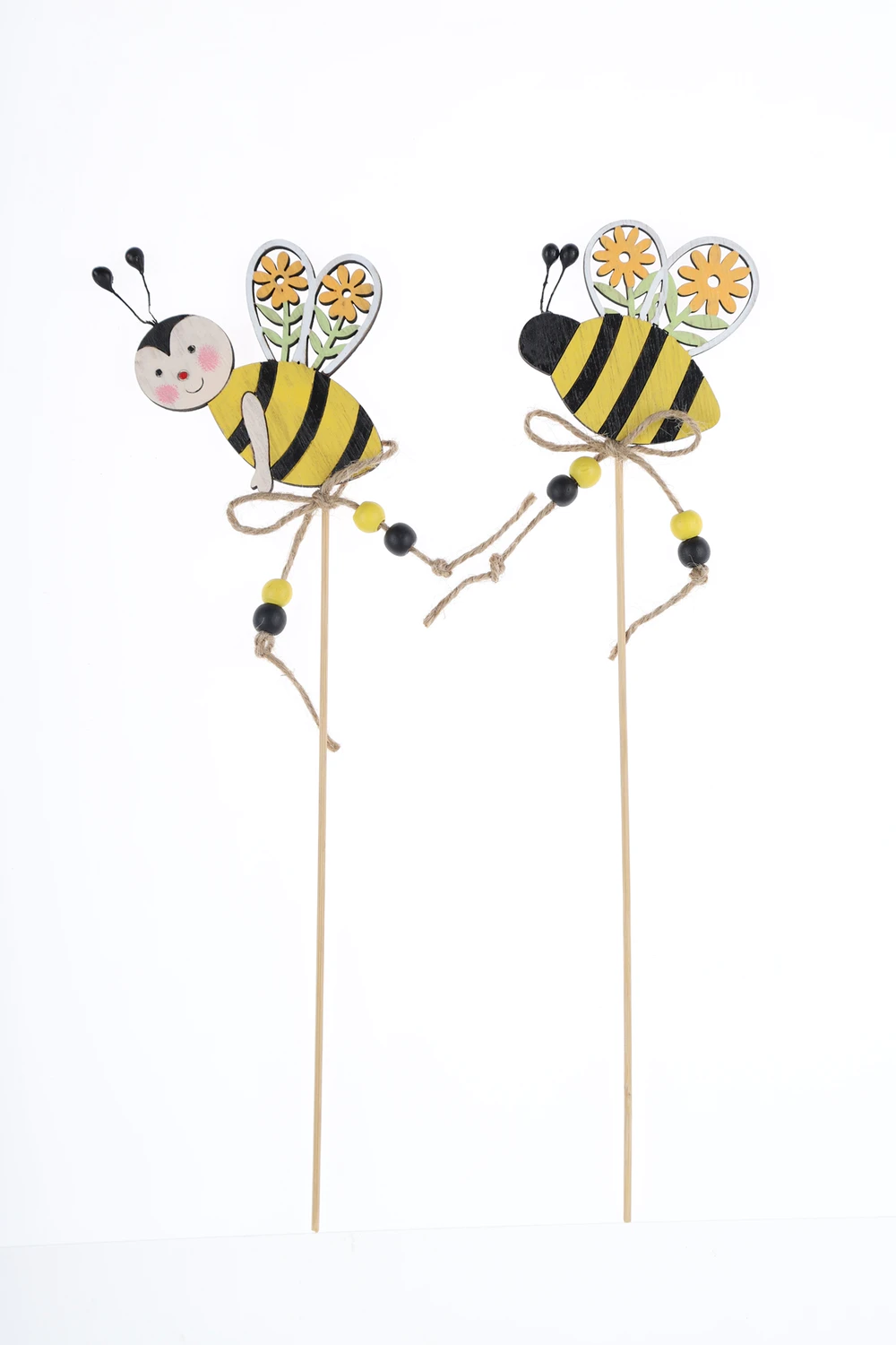 Easter Cartoon Wooden Bee Cutting Easter Home Decoration