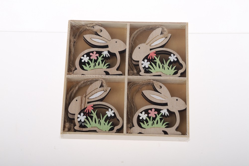 Easter Bunny Wooden Small Pendant Cute Bunny Decorations Home Decorations Party Decorations Wooden Products Supplier