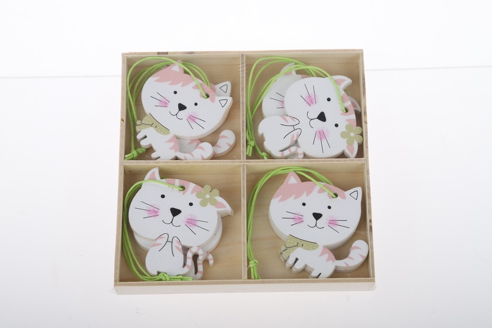 Easter Cat Wooden Pendant Cute Cat Decorations Home Decorations Party Decorations Wooden Products Suppliers