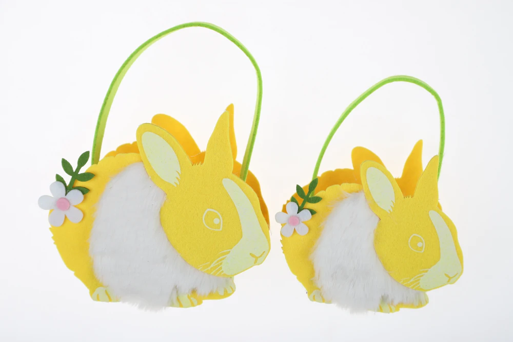 Easter Rabbit Bag Felt Tote Bag Spring Organizer Bag Easter Craft Supplier