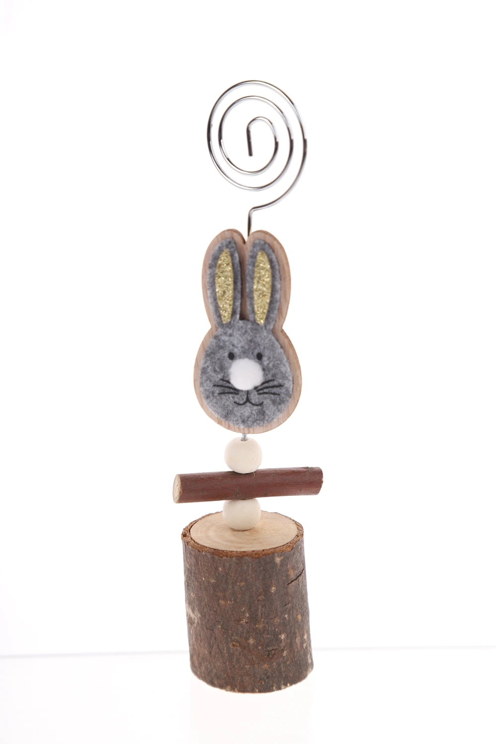 Easter Felt Bunny Wooden Ornament Spring Stump Ornament Party Decoration Home Decor Wood Products Supplier