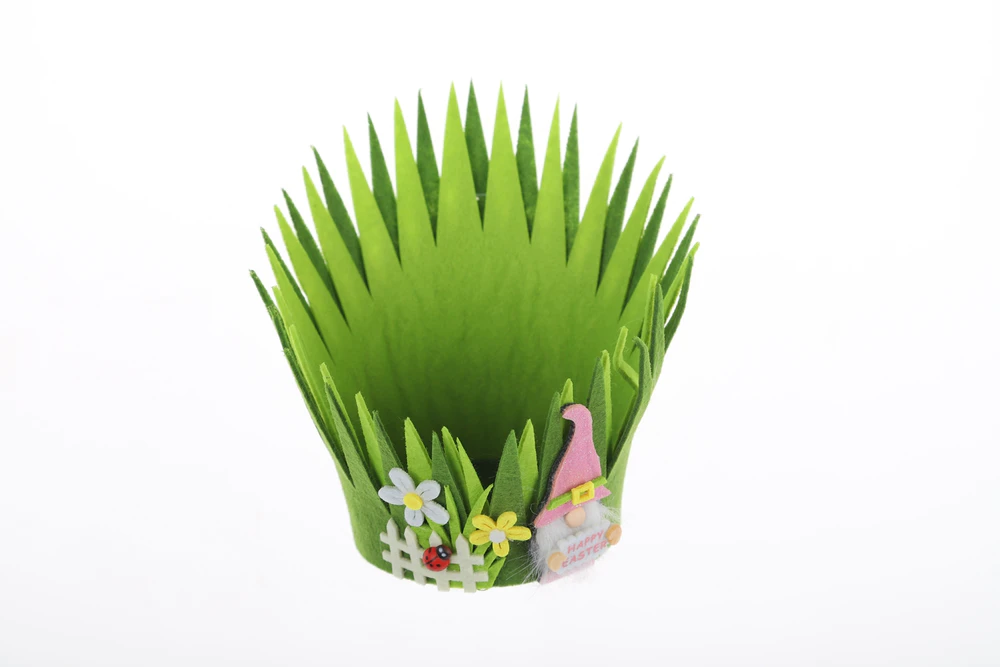 Easter Felt Bunny Grass Felt Gnome Grass Spring Felt Ornament Party Potluck Decor
