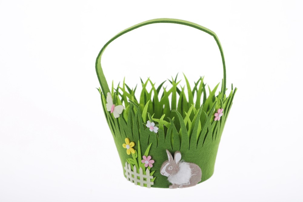 Spring Felt Baskets Easter Gnome Baskets Bunny Baskets Perfect for Easter Egg Hunts and Easter Egg Day