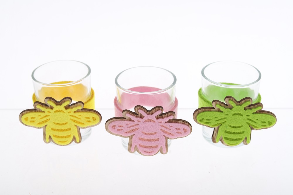 Easter Felt Cup Cover Cute Bee Cup Cover Holiday Party Decorations