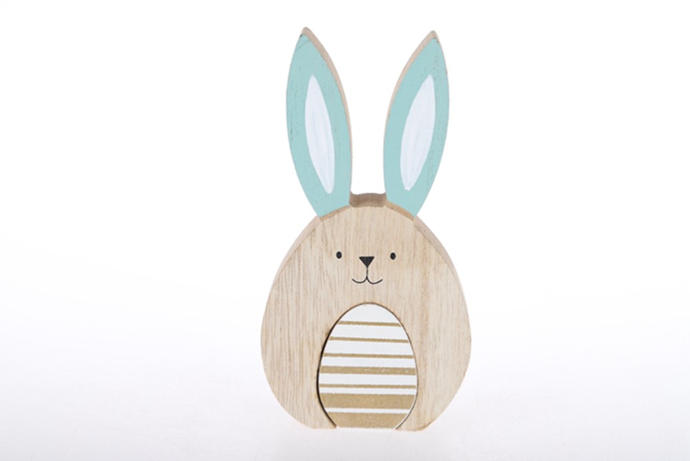 Easter Wooden Rabbit  Ornament For Easter TableKids Crafts Gifts Party Supplies