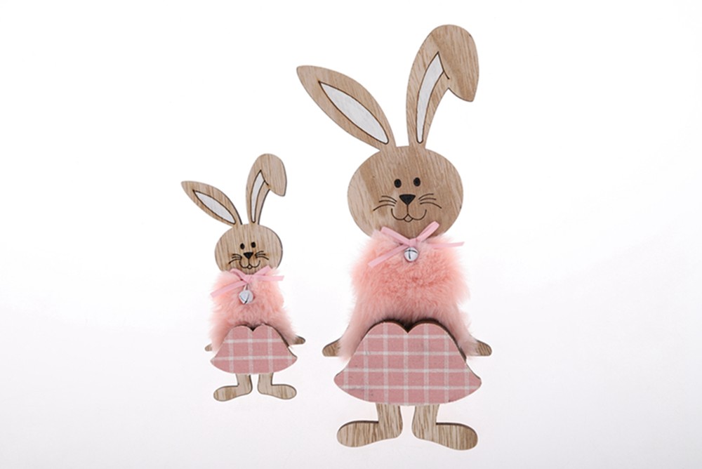 Happy Easter Wooden Decorations Cute Rabbit Wooden Decorations Spring Party Decorations