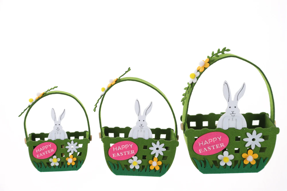Cute Bunny Easter Gift Bags Child Candy Green Bag Basket Easte Party Accessories