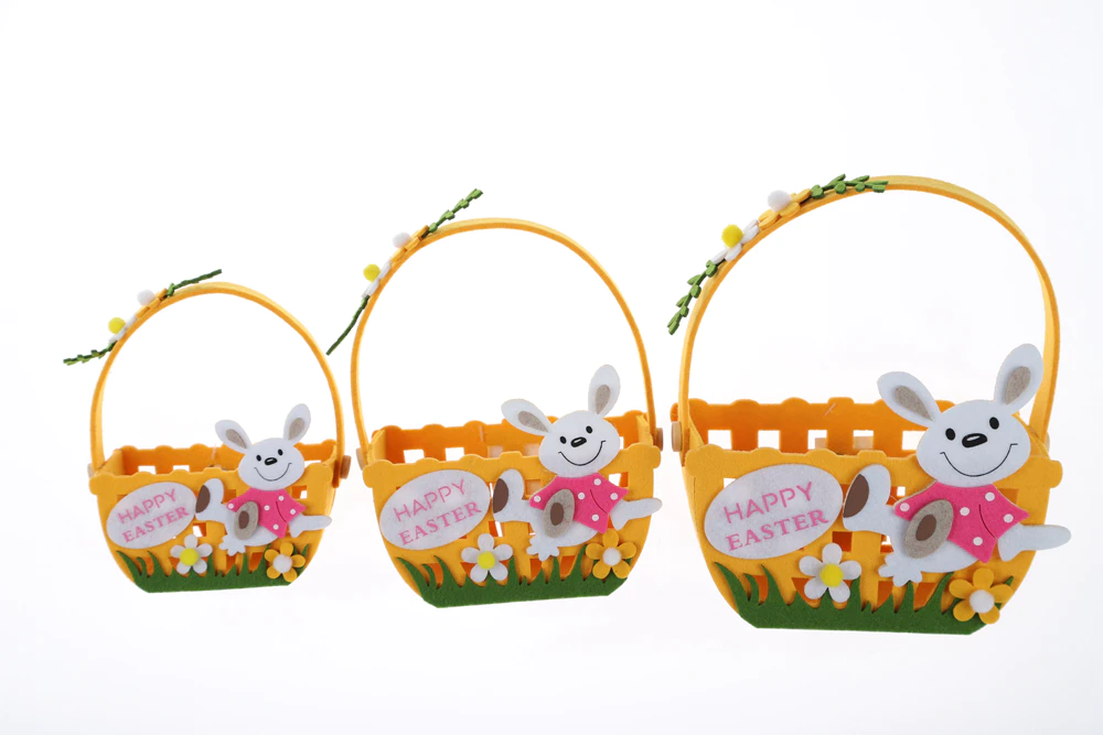 Cute Bunny Easter Gift Bags Child Candy Yellow Bag Basket Easte Party Accessories