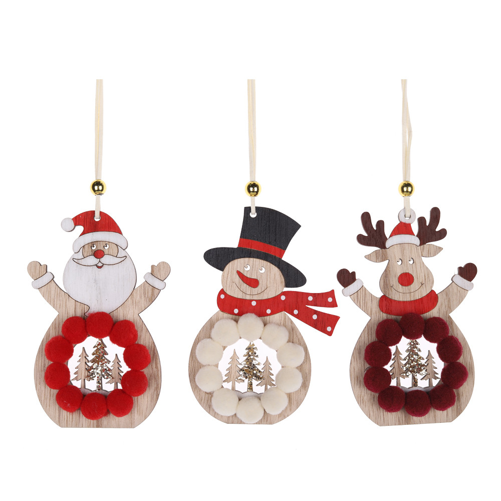 Christmas pom pom snowman shape Christmas tree hanging ornament Oem With Good Price-Tangchen