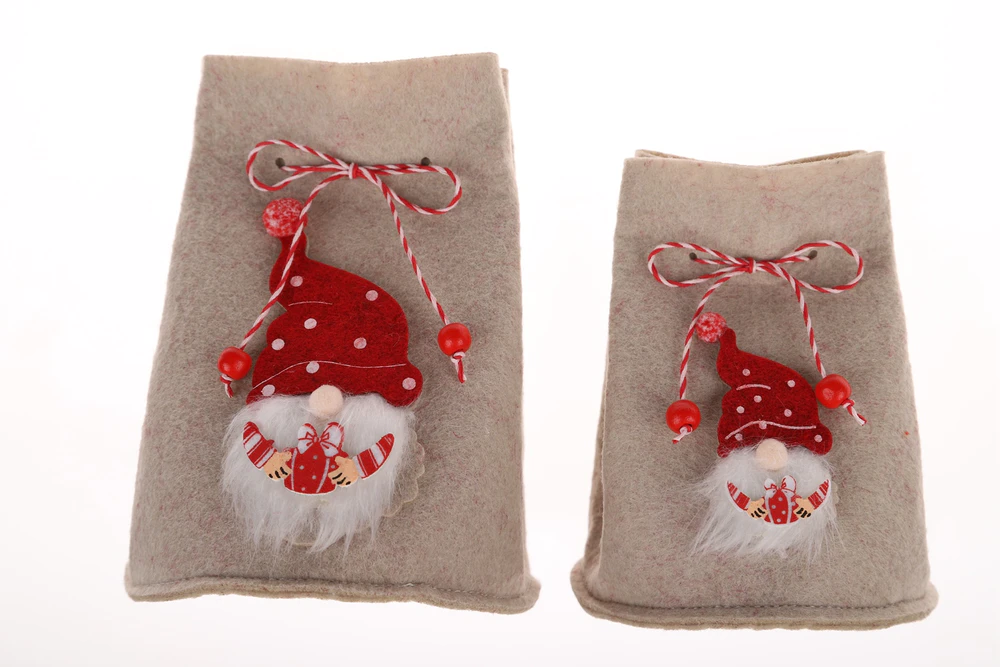 Christmas Cloth Bag Kids Candy Gift Bag Wholesale Felt Storage Bag Festive Crafts