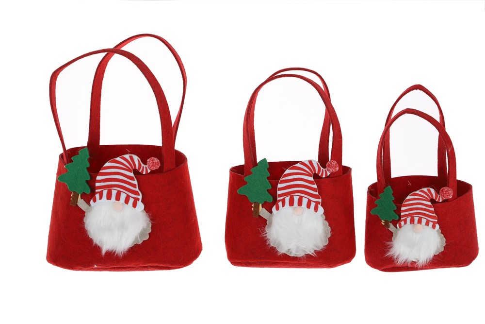 Felt Storage Bucket Christmas Gift Bag Winter Felt Crafts Wholesale Handbag