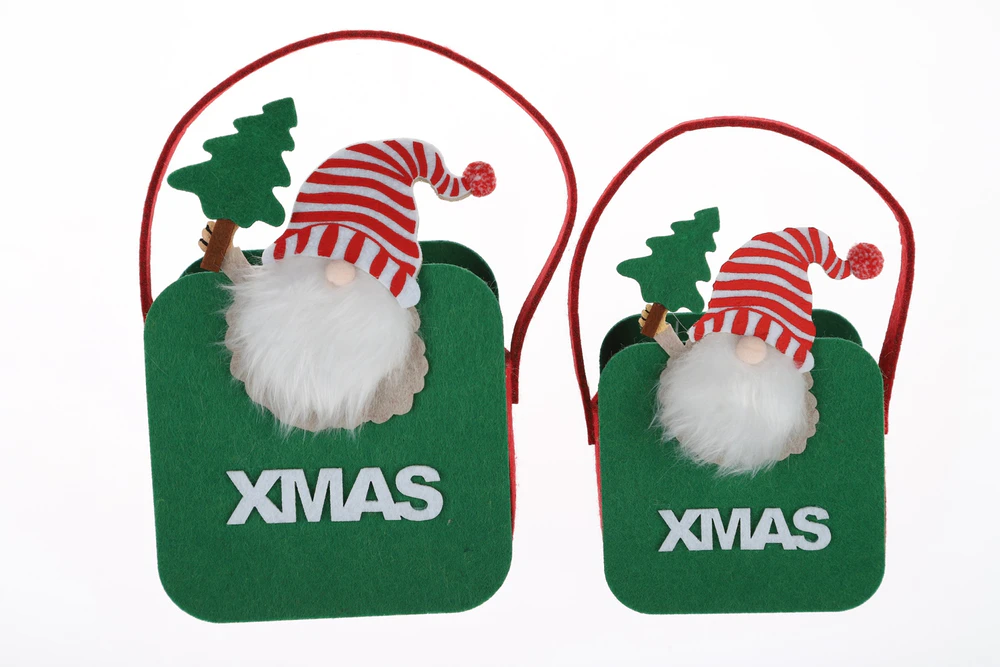 Wholesale Christmas Party Decorations Kids Gift Bags Felt Candy Bags Festive Crafts