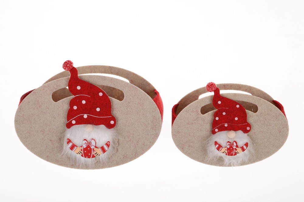 Felt Crafts Santa Claus Handbag Kids Messenger Bag Wholesale Holiday Decoration