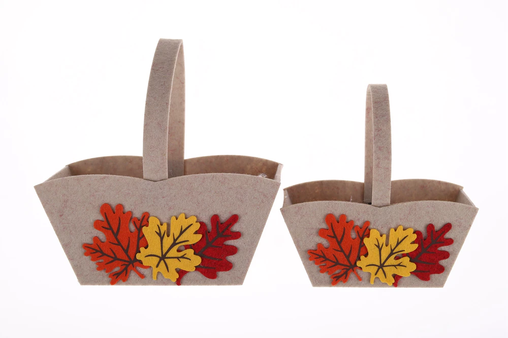 Autumn Winter Felt Craft Maple Leaf Tote Bag Large Capacity Tote Bag Christmas Party Decoration