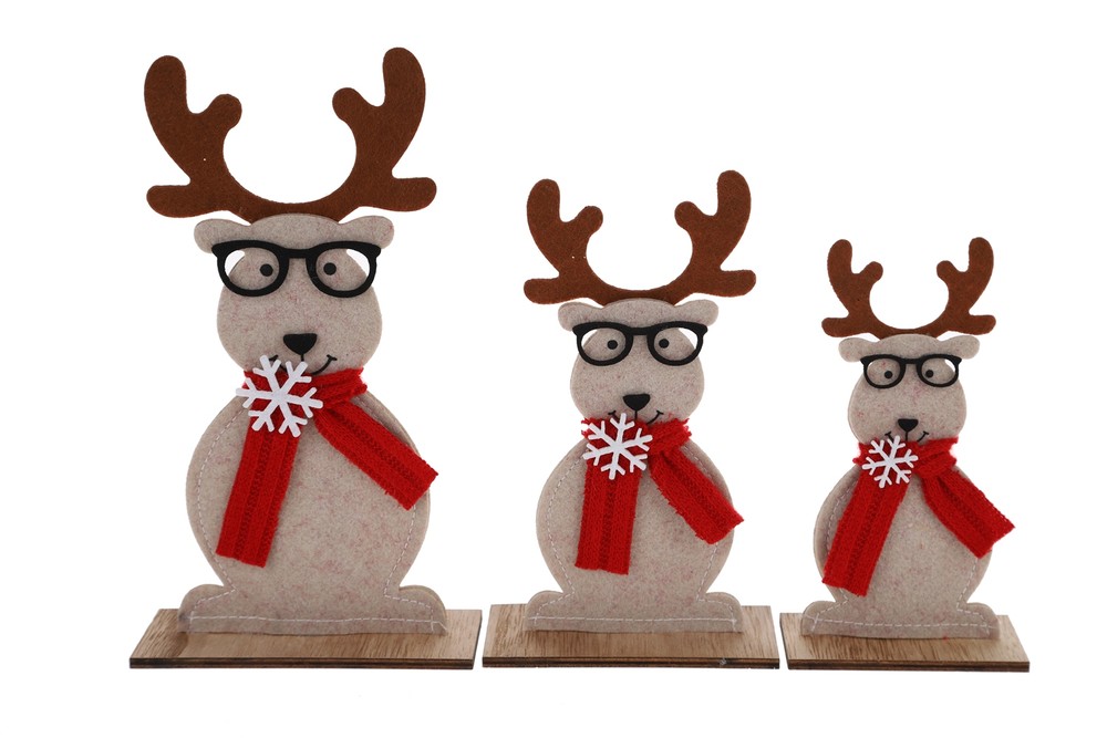 Wholesale Christmas Desktop Decoration Winter Festive Craft Felt Elk Ornament