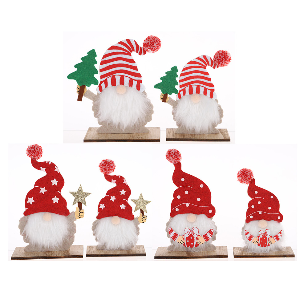 2023 Wooden Gnomes Santa Christmas Gift Set Tabletop Decor Christmas Decorations Supplies