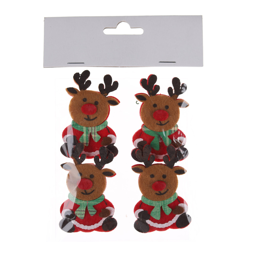 Factory Price Christmas mini decoration reindeer wood clothespin photo clips Wholesale-Tangchen