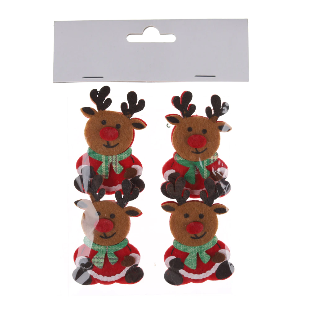Factory Price Christmas mini decoration reindeer wood clothespin photo clips Wholesale-Tangchen