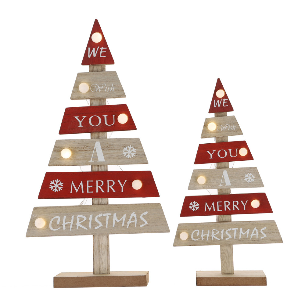 Best Quality Merry Christmas Wood Tree Home Party Decorations Factory