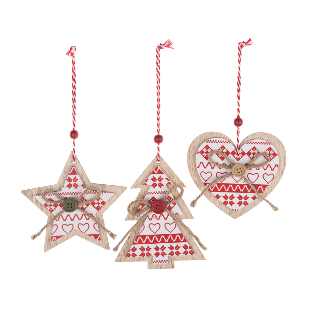 Oem Christmas wooden tree decoration Xmas tree pendant For Sale-Tangchen