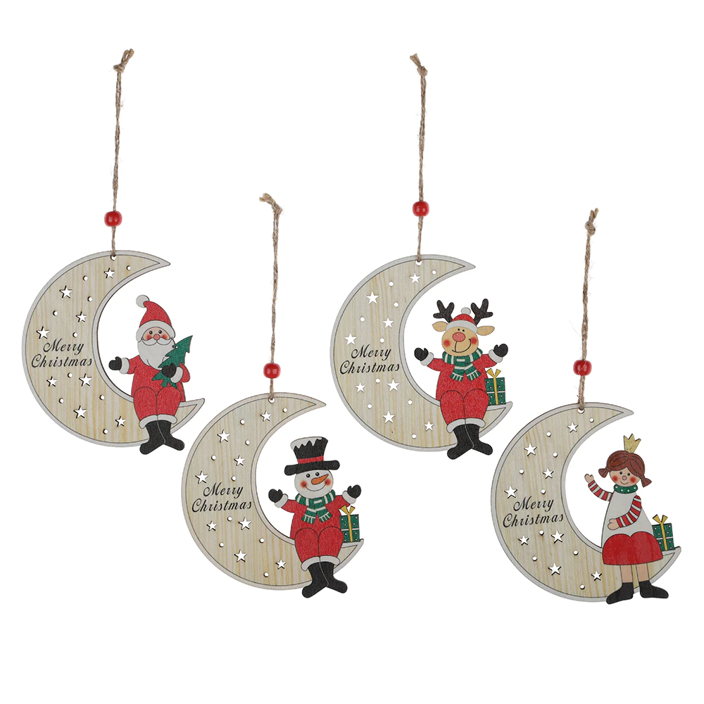Professional Christmas Hanging ornament Santa Claus on the Moon Factory From China-Tangchen